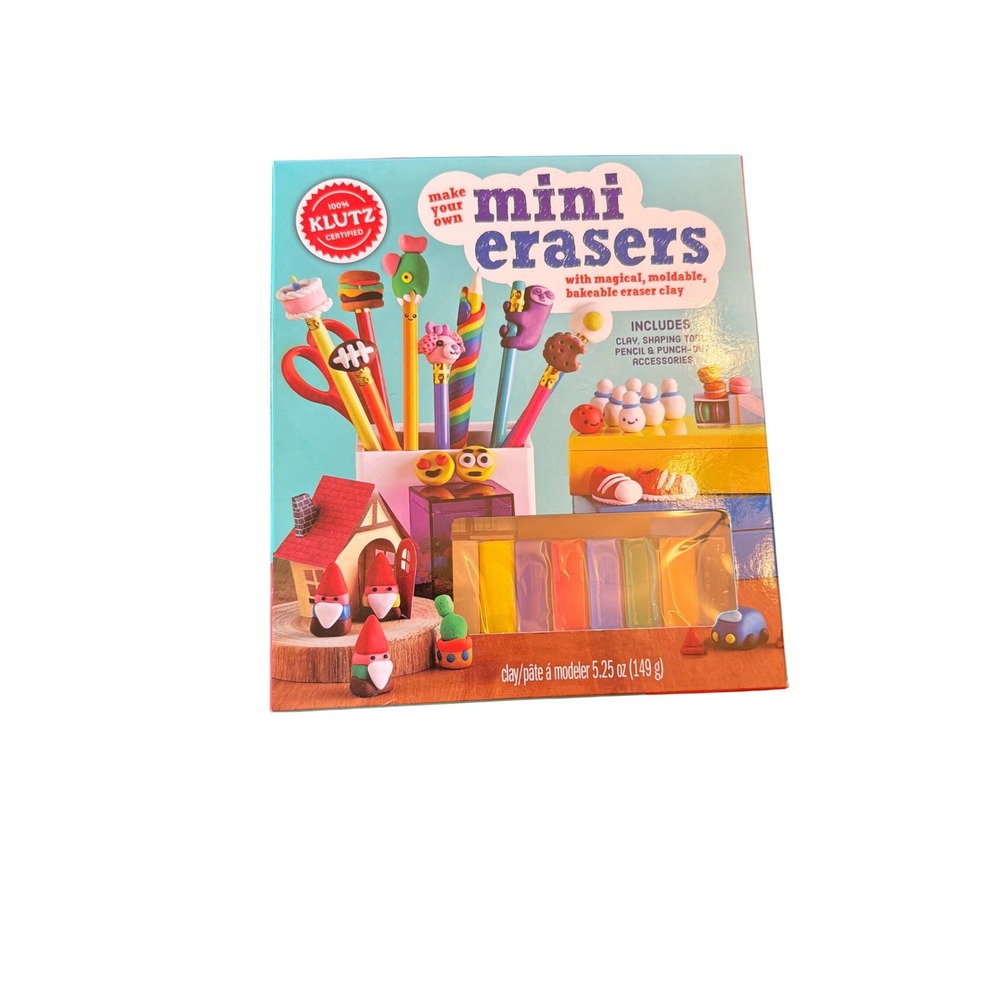 Klutz Craft Kit Multicolor Make Your Own Mini Erasers Bakeable Clay Activity Set